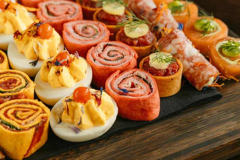 Catering de Vesting canapés close-up
